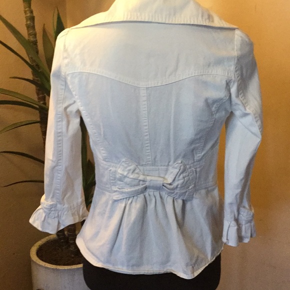 Maternity White denim jacket By Hontto - Picture 5 of 10